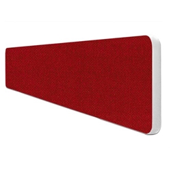 Impulse Plus Oblong 300/1500 Desktop Screen Rounded Corners Burgundy Fabric Light Grey Edges