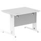 Impulse 1000/800 Rectangle White Cable Managed Leg Desk White