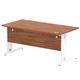 Impulse 1600/800 Rectangle White Cable Managed Leg Desk Walnut