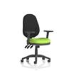Eclipse XL III Lever Task Operator Chair Black Back Swizzle Colour Seat With Height Adjustable Arms Ref KCUP0906