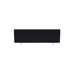 Impulse Plus Oblong 400/1200 Desktop Screen Rounded Corners Black Fabric Light Grey Edges