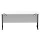 Impulse 1600 x 600mm Straight Desk White Top Black Cantilever Leg