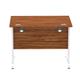 Impulse 1000/800 Rectangle White Cable Managed Leg Desk Walnut