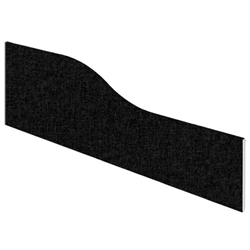 Impulse Plus Wave 450/1500 Desktop Screen Black Fabric Light Grey Edges