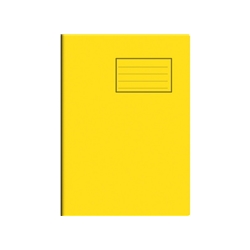 Centrol A4 YELLOW Exercise Books 8mm RULED + Alternate PLAIN 64-Page (Pack 50)