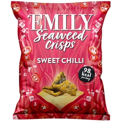 ABAKUS/EMILY - SEAWEED CRISPS - SWEET CHILLI - 12X18G