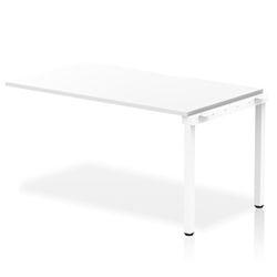 Single Ext Kit White Frame Bench Desk 1400 White