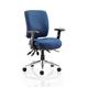 Impulse 1400 x 800 Black Cant Office Desk Grey Oak + 3 Dr Mobile Ped & Chiro Med Back Blue W/Arms