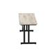 Impulse 1800 x 600mm Straight Desk Grey Oak Top Black Cantilever Leg