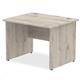 Impulse 1000 x 800mm Straight Desk Grey Oak Top Panel End Leg