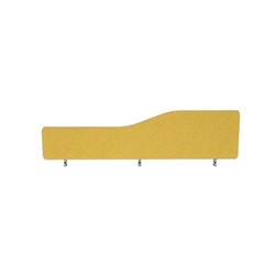 Impulse Plus Wave 400/1600 Desktop Screen Rounded Corners Beige Fabric Light Grey Edges