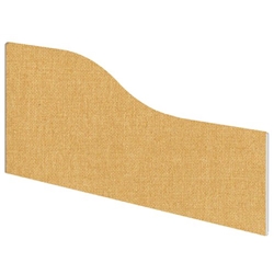 Impulse Plus Wave 450/600 Desktop Screen Beige Fabric Light Grey Edges