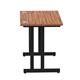 Impulse 1000 x 600mm Straight Desk Walnut Top Black Cantilever Leg