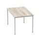 Impulse 1200mm Straight Table Grey Oak Top Silver Box Frame Leg