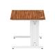 Impulse 1000/800 Rectangle White Cable Managed Leg Desk Walnut
