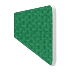 Impulse Plus Oblong 400/600 Desktop Screen Rounded Corners Palm Green Fabric Light Grey Edges