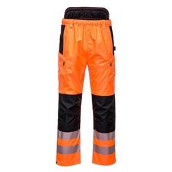Portwest PW3 Hi Vis Extreme Rain Trousers 2XL Orange/Blk
