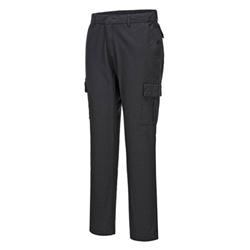 Portwest Stretch Slim Fit Combat Trousers 28 Blk Short