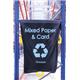 Racksack Hard-wearing and Re-usable Mixed Paper & Card Sack 160 Litre Capacity Blue With Blue Text (each) - RSB1/MP