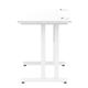 Impulse 800 x 600mm Straight Desk White Top White Cantilever Leg