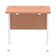 Impulse 800 x 600mm Straight Desk Beech Top White Cantilever Leg