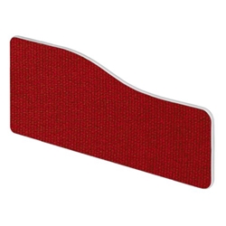 Impulse Plus Wave 400/600 Desktop Screen Rounded Corners Burgundy Fabric Light Grey Edges
