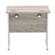 Impulse 800 x 600mm Straight Desk Grey Oak Top Silver Cantilever Leg