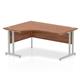 Impulse Cantilever 1600 Left Hand Crescent Desk Walnut