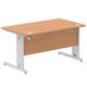 Impulse Cable Managed 1400 Rectangle Desk Oak