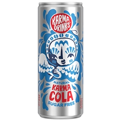 KARMA DRINKS - CANS - COLA SUGAR FREE - 24X250ML