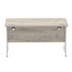 Impulse 1400 x 800mm Straight Desk Grey Oak Top Silver Cantilever Leg