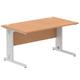 Impulse Cable Managed 1400 Rectangle Desk Oak