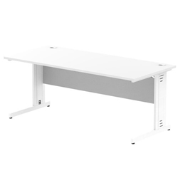 Impulse 1800/800 Rectangle White Cable Managed Leg Desk White