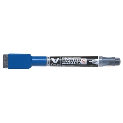 Pilot BeGreen V-Board Master Slim Drywipe Marker with Eraser Blue (Pack 10) - 4902505512629