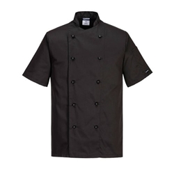 Portwest Kent Chefs Jacket S/S 3XL Blk