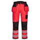 Portwest PW3 Hi Vis Holster Pocket Work Trousers 30 Red/Blk
