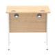 Impulse 800 x 600mm Straight Desk Maple Top White Cantilever Leg