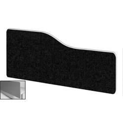 Impulse Plus Wave 300/600 Backdrop Screen Rounded Corners Black Fabric Light Grey Edges