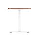 Air 1600 x 800mm Height Adjustable Desk Walnut Top Cable Ports White Leg