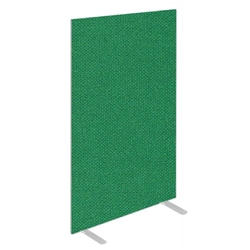 Impulse Plus Oblong 1650/600 Floor Free Standing Screen Palm Green Fabric Light Grey Edges