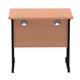 Impulse 800 x 600mm Straight Desk Beech Top Black Cantilever Leg