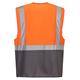 Portwest Warsaw Hi Vis Contrast Executive Vest XL Orange/Gry (Pack of 10)
