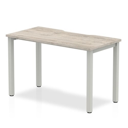 Evolve Plus 1200mm Single Starter Desk Grey Oak Top Silver Frame