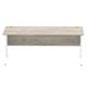 Impulse 1800 x 800mm Straight Desk Grey Oak Top White Cable Managed Leg