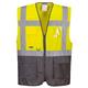 Portwest Warsaw Hi Vis Contrast Executive Vest 3XL Yellow/Gry (Pack of 10)