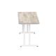 Impulse 1600 x 600mm Straight Desk Grey Oak Top White Cantilever Leg