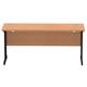 Impulse 1600 x 600mm Straight Desk Oak Top Black Cantilever Leg