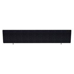 Impulse Plus Oblong 300/1800 Desktop Screen Rounded Corners Black Fabric Light Grey Edges