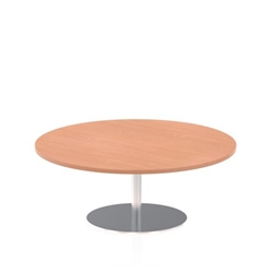 Italia 1200mm Poseur Round Table Beech Top 475mm High Leg