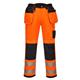 Portwest PW3 Hi Vis Holster Pocket Work Trousers 41 Orange/Blk Short